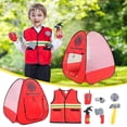 thumbnail image 2 of Traje de juego de rol para extinción de incendios con chaleco para niños de 4 a 6 años, 2 of 5
