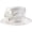 White, variant on Women Party Church Derby Hat, Satin Cloth Flower Church Hat Female Banquet Fascinator Wedding Formal Hats for Evening Party Prom