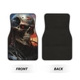 thumbnail image 2 of Pofeuu Cyberpunk Skull American Flag Print Car Foot Mat Set of 4 Pieces - All-Weather Full Set Floor Mats for Cars Trucks SUVs, 2 of 7