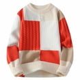 thumbnail image 1 of Styesk Chandail Homme Loisirs Col Rond Bloc de Couleur Polyvalent Manches Longues Chandail, 1 of 8