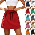 thumbnail image 1 of Sentmoon Skirts for Women High Waist Mini Skirts for Women Comfy Solid Color with Zipper with Pockets Regular Fit Women Skirts for Work and Office 2XS-XL, 1 of 8