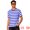 Blue White, variant on DARING DIVA Men's Striped Short Sleeve Crew Neck Casual Stripes T Shirt S Black White