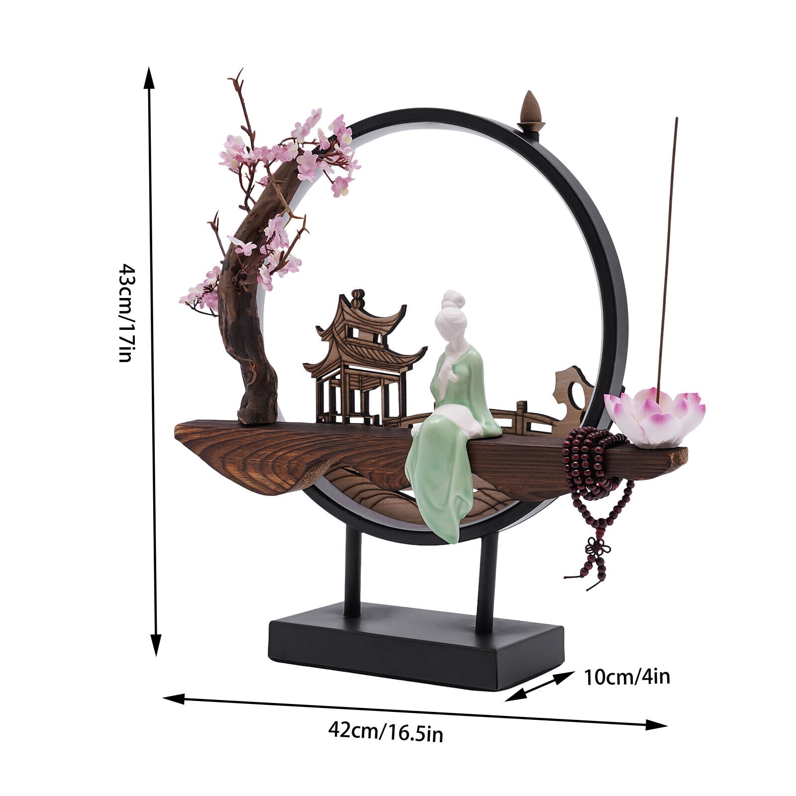 3 Gears Smoke Incense Burner Ceramic Mountain Backflow Waterfall Handicraft Holder Gift