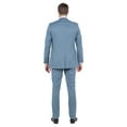 thumbnail image 4 of Smoke Blue Men's 2pc Sharkskin Suit Slim-Fit, 4 of 4