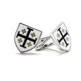 thumbnail image 5 of Men's Cufflinks Kings Cross Crusaders Shield Jerusalem Cross Cufflinks Purple Gold White Enamel Silver Trim Five-Fold Cross Cuff Links, 5 of 6