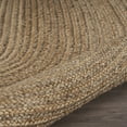 thumbnail image 5 of Ox Bay Cora 7' x 9' Natural/Gray Braided Jute Oval Indoor Area Rug, 5 of 9