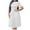 White, variant on LOVZFMLL Women's Plus Size Summer Dress 2025 Casual Short Sleeve Empire Waist Loose Fit Swing Pleated Maxi T-Shirt Dress Red S