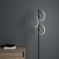 thumbnail image 6 of Ozarke Neo Floor Lamp - Contemporary Lighting Fixture with 3 Ring Lights, Dimmable - Black, 6 of 10