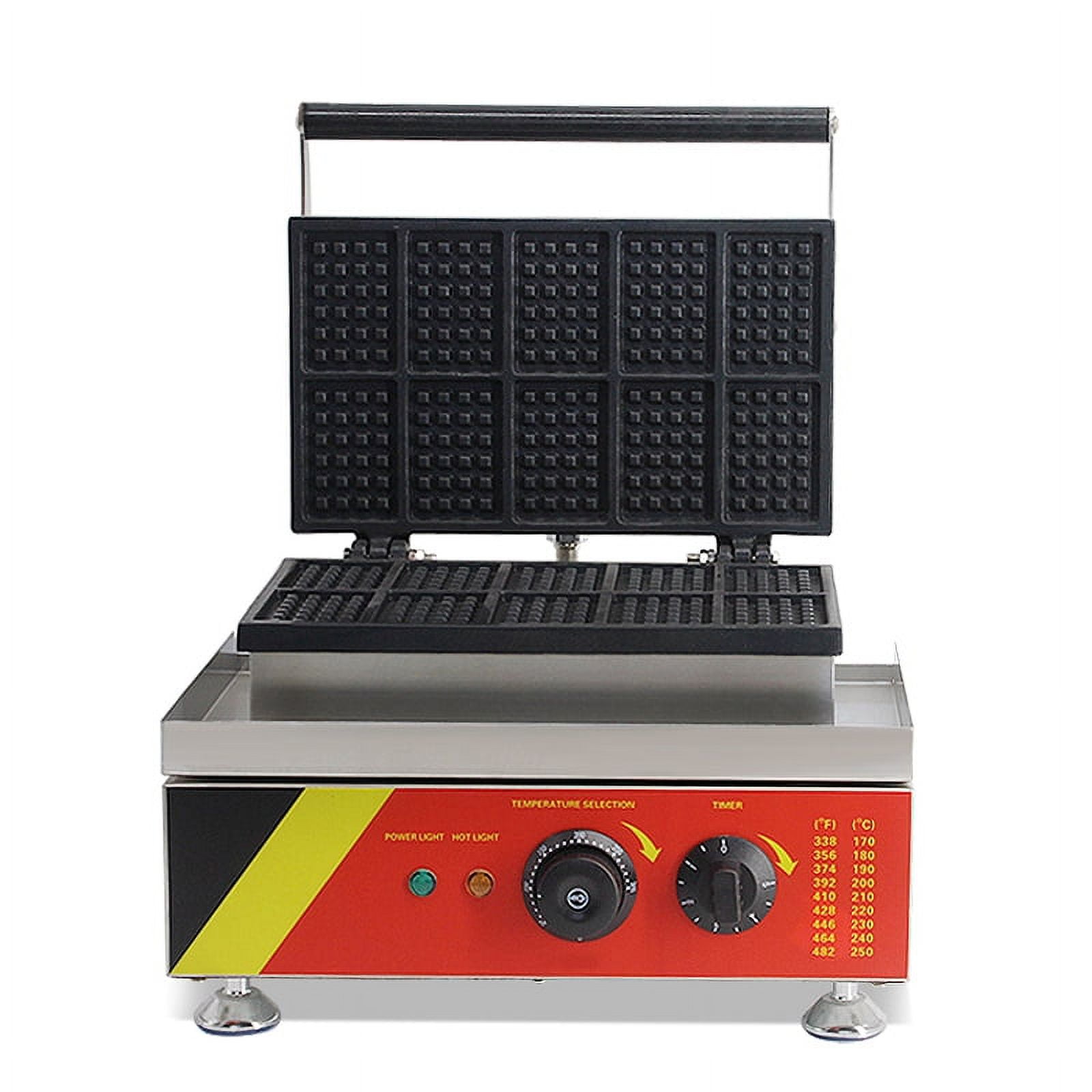 INTBUYING Commercial Nonstick Mini Square Belgian Waffle Maker Baker Machine 110V 10PC US