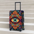 thumbnail image 6 of Fuzoiu Vibrant Psychedelic Eye Print Suitcase Cover,Washable Luggage Covers for Suitcase,Elastic Luggage Protector Cover,Scratch Resistant Travel Suitcase Covers-Small, 6 of 7