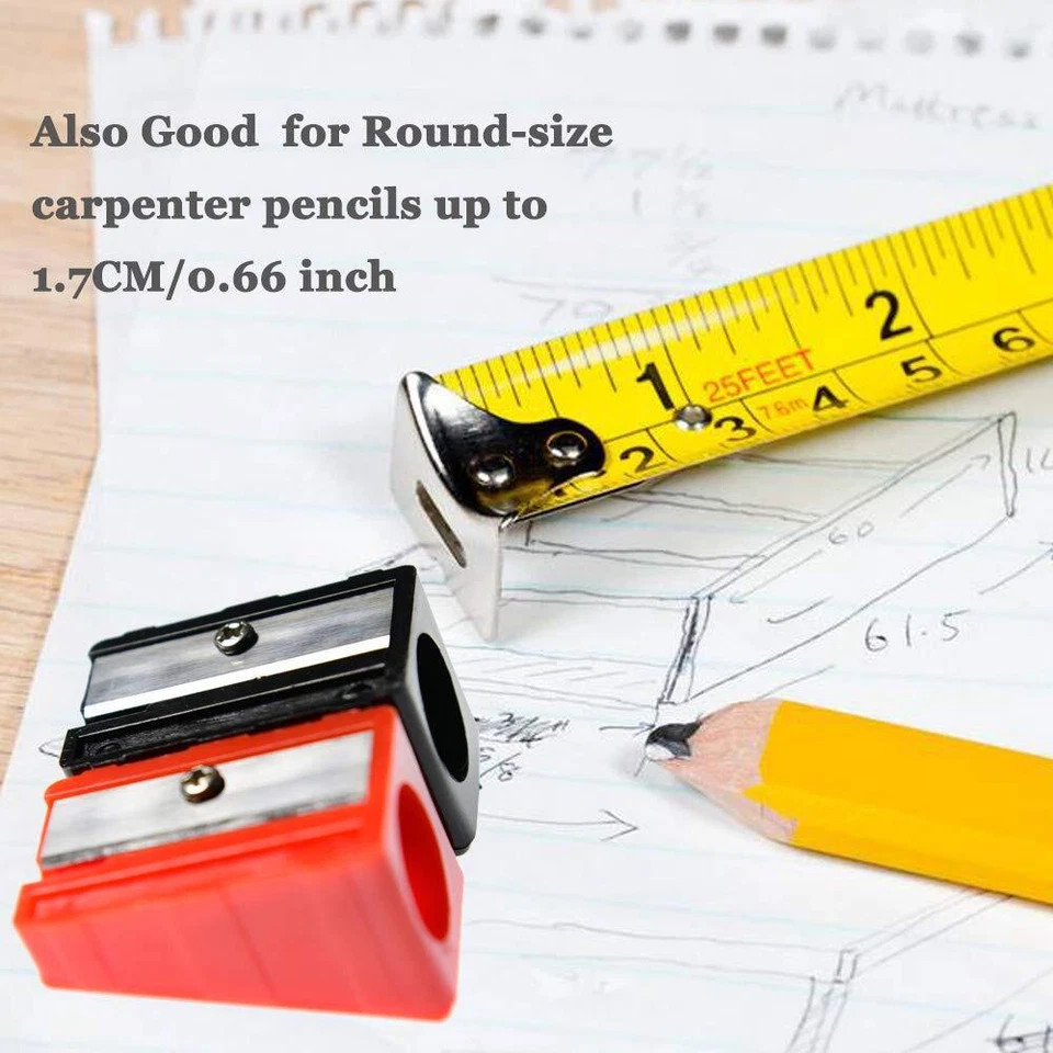 PRIME - Wekoil Pencil Sharpener Metal Blade Carpenter Pencil Sharpener Jumbo Crayon S...