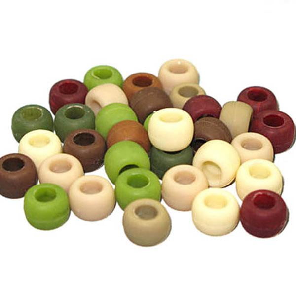 Plastic Crow Beads Multi 9mm 1000 Pack