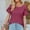 Purple, variant on ALLLIST Black Womens Tops Casual Lace Crew Neck Short Sleeve Solid T-Shirts Tees for Women