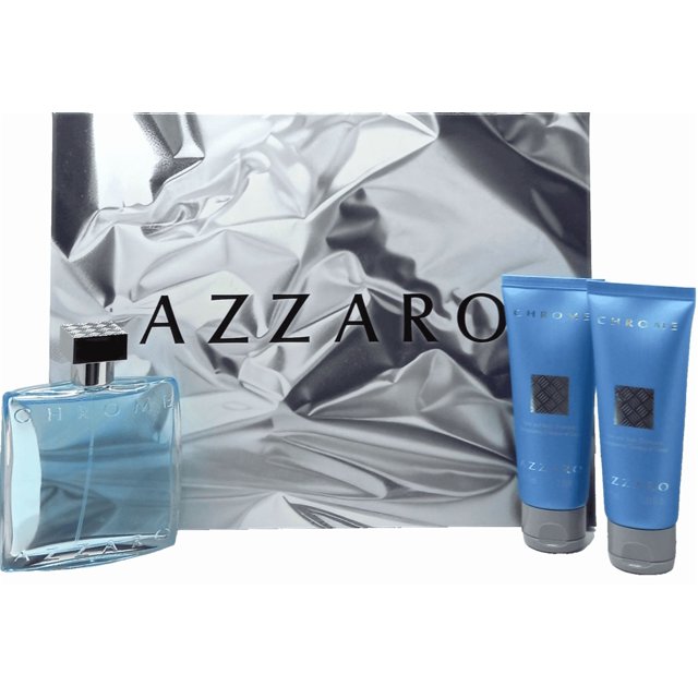 Eau de toilette Perfume Azzaro Chrome de 3 piezas, 100 ml, para hombre