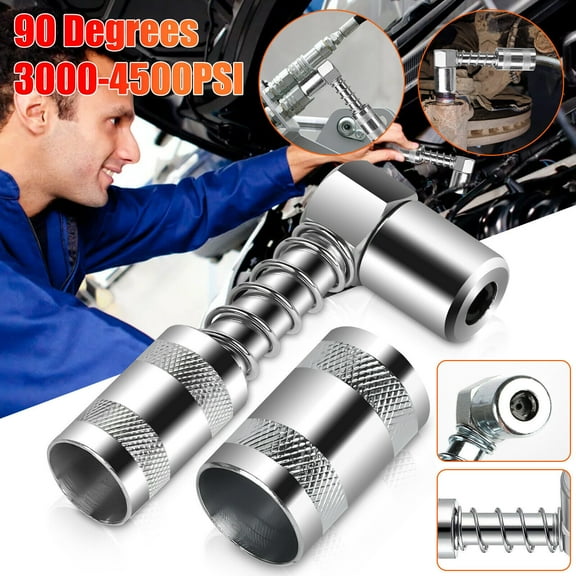 1x Grease Nozzle Adapter Grease Gun-Accessory 90 Degree Grease Coupler Adapter