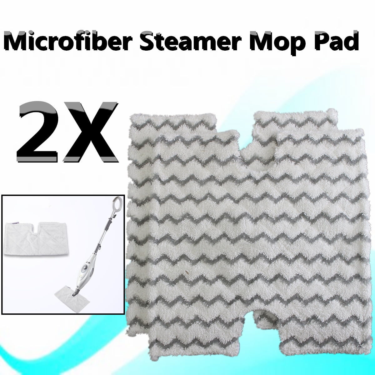 2Pcs Replacement Microfiber Cloths Mop Pads For Shark Genius Steam