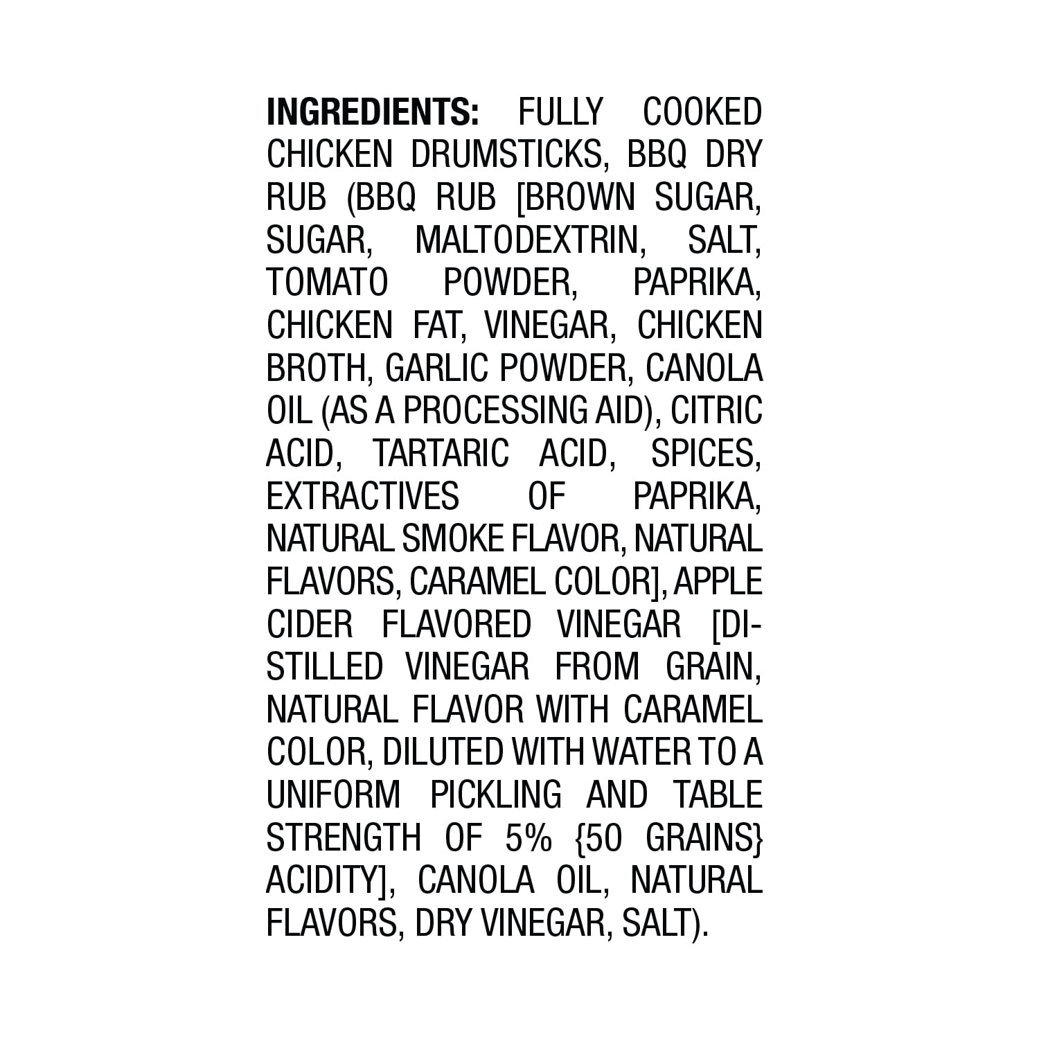 BBQ Seasoned Drumsticks, 33 oz (Fully Cooked)