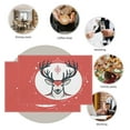thumbnail image 6 of Christmas Aesthetic Placemats for Cafe Dining Table Home Washable Simple Drawing Entry Mat Whimsical Durable Door Mat Outdoor Entrance 6Pcs 17.7x13 Inches, 6 of 6