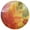 Various Shades Autumn Leaves, variant on 15 Inch Round Grid Plate Mats Heat Non-Slip Resistant PVC Placemats for Kitchen Dining Table Decor Various Shades Autumn Leaves 1PCS