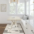 thumbnail image 6 of Plank+Beam 48" Verso Rectangular Dining Table for 6, Solid Wood Cross Leg Kitchen Table, White Sand, 6 of 10