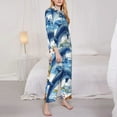 thumbnail image 4 of Bingfone Womens Pajama Sets Marine Animals Print,Long Sleeve Loungewear Pajamas Set-Small, 4 of 9