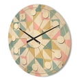 thumbnail image 3 of Designart 'Diamond Retro Pattern VII' Mid-Century Modern Wood Wall Clock, 3 of 5