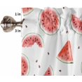 thumbnail image 5 of Kitchen Curtains Set, Watermelon Kitchen Curtains and Valances Set, Red Summer Fruits Watercolor Rod Pocket Tier Curtains 36 Inch Length for Cafe/Bedroom Windows, 5 of 6