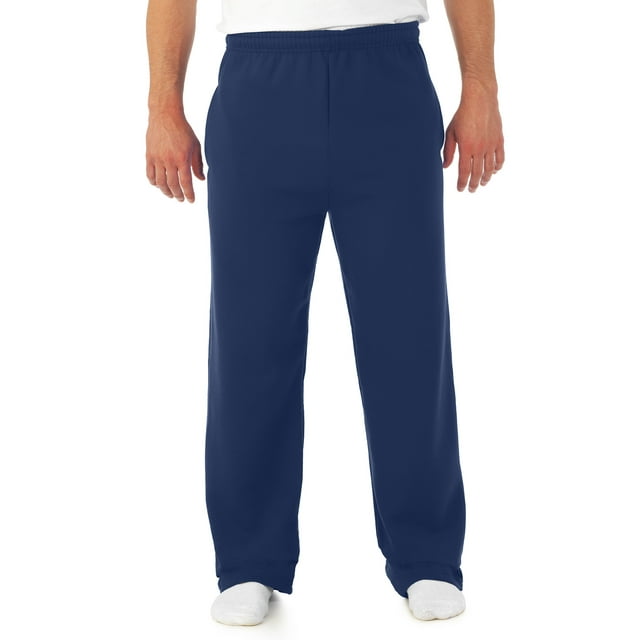 Jerzees Mens NuBlend Pocketed Open-Bottom Sweatpants, 3X, J Navy