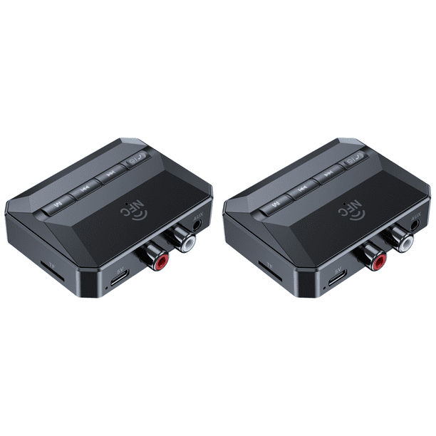 Adaptador Audio NFC Receptor Compatible Con Dientes 5.3 Soporte TF U Disk Play Azul