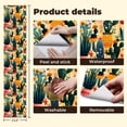 thumbnail image 5 of Western Peel and Stick Wallpaper 23.6in x 9.8ft Colorful Potted Cacti Succulents Floral Details Warm Contact Paper Vinyl Waterproof Self Adhesive Wall Paper for Bedroom Shelf Cabinet Renter Friendly, 5 of 8
