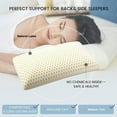 thumbnail image 3 of Almohada de látex natural de primera calidad, la almohada ayuda a aliviar la presión, el dolor de cuello y hombros, sin productos químicos tóxicos de espuma viscoelástica, 3 of 5