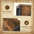 thumbnail image 7 of 1PC 15 Drawer Dresser for Bedroom,48 Inch Fabric Tall Dresser with Wood Grain Print Top,Chest of Drawers for Clothes Storage for Entryway, Hallway,Brown, 7 of 7