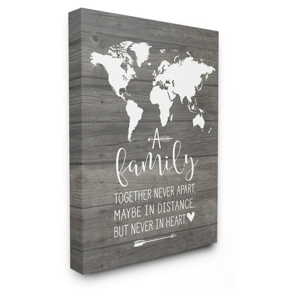 The Stupell Home Decor Collection Family Together In Heart Oversized Wall Plaque Art, 13 x 0.5 x 19