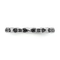 thumbnail image 4 of 925 Sterling Silver Stackable Expressions Black & White Diamond Ring Size: 7; for Adults and Teens; for Women and Men, 4 of 5