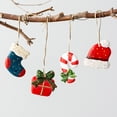thumbnail image 4 of 4 piezas de colgante pequeño de Navidad, calcetines, bolsa , sombrero Noel, colgante de bricolaje, lindo adorno de resina 3D para el, 4 of 8