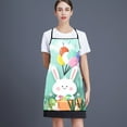 thumbnail image 2 of Hot sale!npkgvia Apron,Easter Decorations,Easter Cartoon Rabbit Eggs Easter Polyester Fine Grain Sleeveless Apron Home Smock Multi Function Apron,Kitchen Apron,Chef Apron, 2 of 6