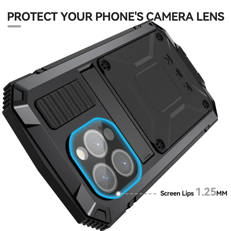 for iPhone 16 Pro Max Armor Cover Case with Screen Protector