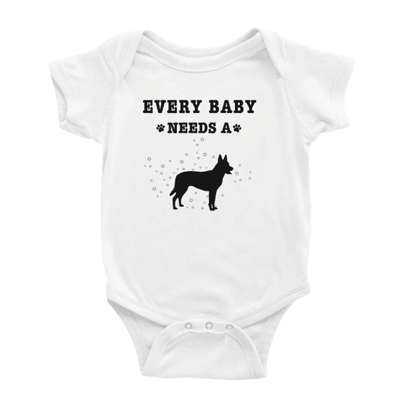 Every Baby Needs A Dutch Shepherd Dog Funny Baby Jumpsuits For Boy Girl 0-3 Months