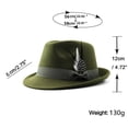 thumbnail image 3 of MEICHEN Solid Color Panama Hat for Women Stylish Bow Fedora Hat Women's Accessories Church Hat, 3 of 3