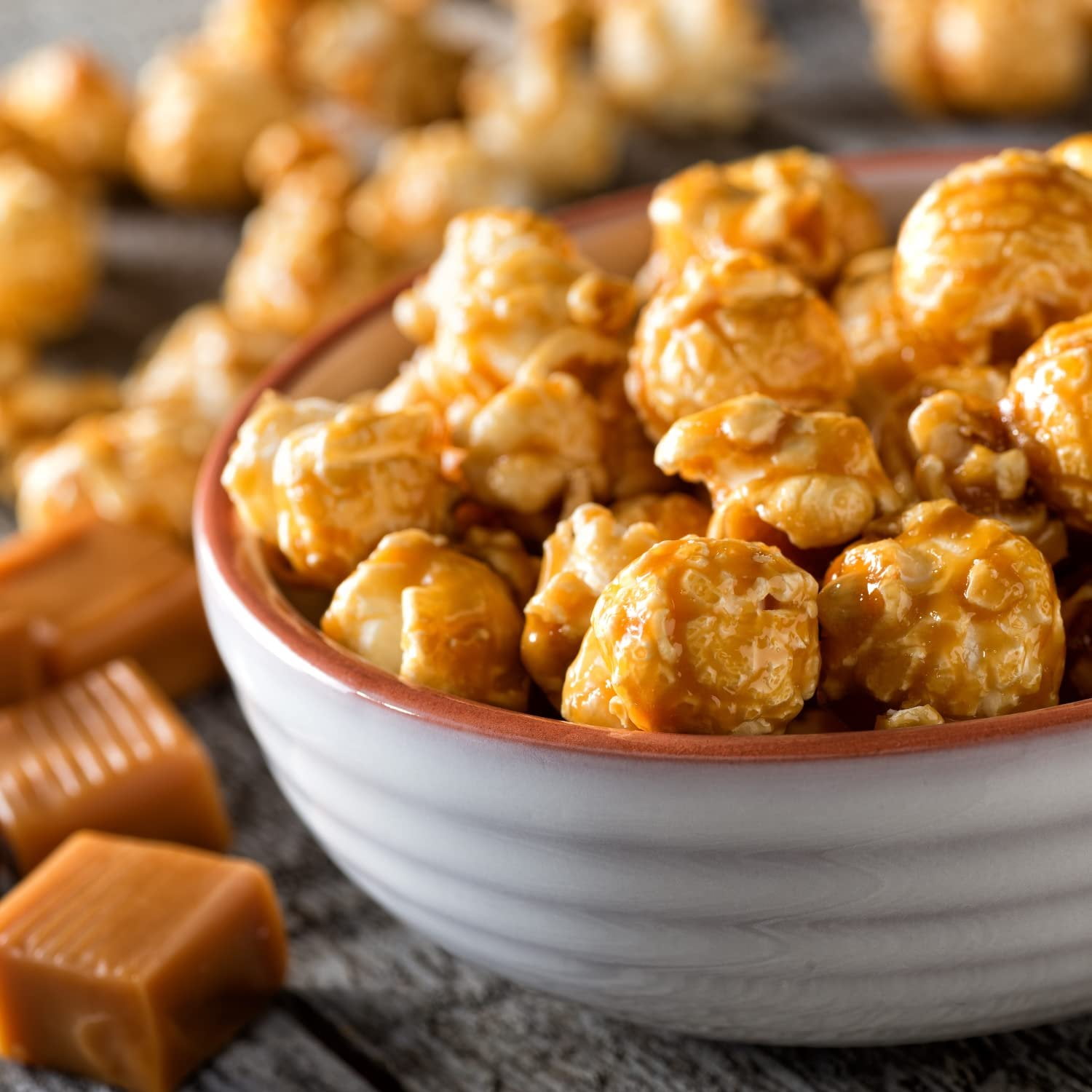 Gourmet Caramel Popcorn by Its Delish, 2 lbs Bulk Bag  Festive Caramel Corn Air Popped Pop Corn Snack - Fruity Red & Green Themed Candy Confetti  Birthday Party, Events  Gluten Free, Vegan, Kosher