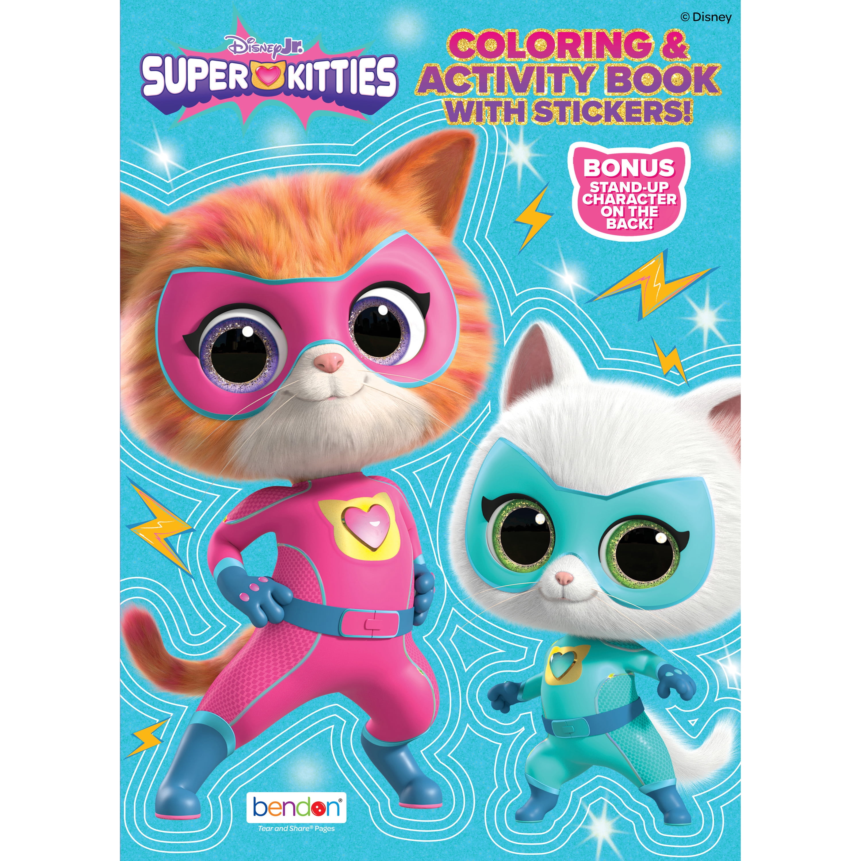 Disney Super Kitties Coloring and Activity Book with Stickers, 64 Pages by Bendon ISBN: 09781690282785