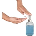 thumbnail image 4 of Dispensador de jabón de vidrio, diseño elegante para cocina o baño, mayor capacidad 400 ml, saludable, seguro y reutilizable, color transparente, 4 of 5