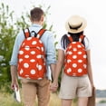 thumbnail image 4 of Easygdp Orange And White Polka Dot1 Mochila de Lona Resistente para Laptop, Compatible con Laptops de 15 a 17 pulgadas, Ideal para Escuela, Trabajo y Viajes-Small, 4 of 5