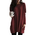 thumbnail image 4 of gakvbuo Fall Long Sweatshirt For Womens With Pockets Lightweight Pullover Shirts Long Sleeve Dressy Tunic Tops To Wear With Leggings, 4 of 6