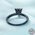 thumbnail image 4 of Sterling Silver S925 Womens Natural Diamond Heart Shaped Ring for Women, 4 of 10