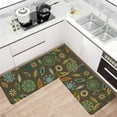 thumbnail image 2 of Boho Kitchen Mat Set of 2,Maples Kitchen Rugs and Mats Non Skid Washable,Bohemia Farmhouse Runner Rugs with Rubber Backing for Kitchen Decor Accessories (17"x47"+17"x30"), 2 of 6