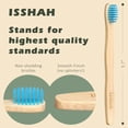 thumbnail image 4 of Isshah Kids Bamboo Toothbrushes Biodegradable Handle BPA Free Eco Friendly Children Size, Pack of 4, 4 of 8