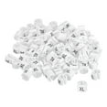 thumbnail image 1 of Marcadores de percha de ropa de 160 piezas, etiquetas de tamaño XL, adecuadas para varillas de 3.5 mm, etiqueta de color para perchas de ropa, blanca, 1 of 7