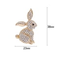 thumbnail image 6 of Hyasfey Creative Bunny Shape Brooch Shining Rhinestones Inlaid Animal Pin Dress Coat Shawl Lapel Badge Outfit Accessories Jewelry Gift, 6 of 8