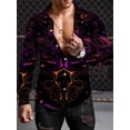 thumbnail image 1 of Camisa de hombre Y2K de verano , camisas con estampado 3D a la moda, camisa informal de manga larga de gran tamaño, camisetas ajustadas, ropa, 1 of 6